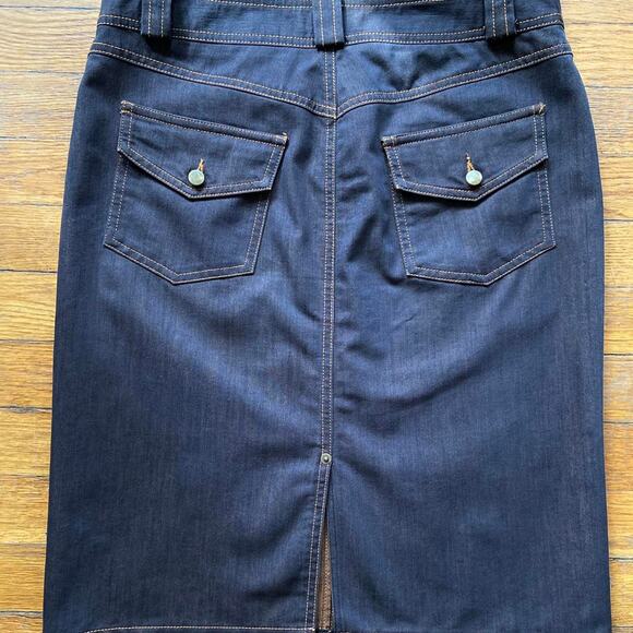 LAUNDRY by Shelli Segal Dyed Denim Skirt sz 6 - Picture 7 of 7